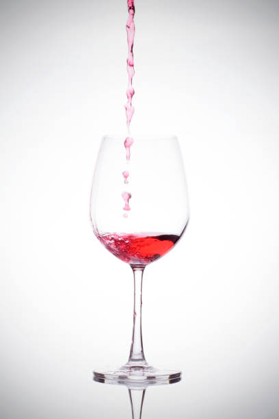 Wineglass and red wine