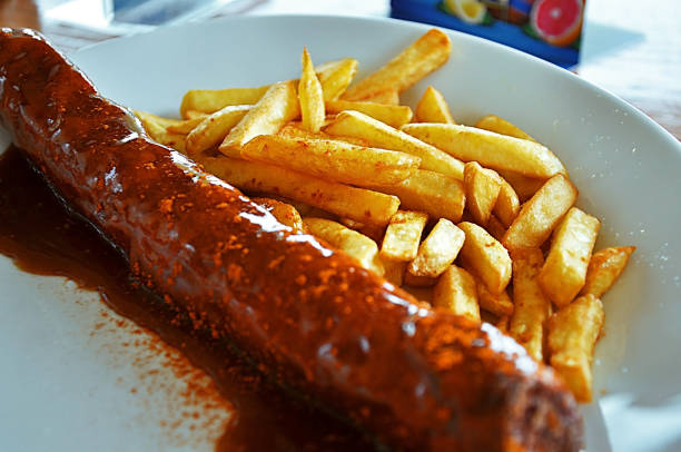 Currywurst with french fries
