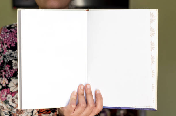 istock Woman holding book as copy space 879871970