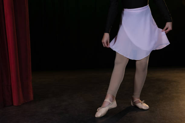 istock Ballerina practicing ballet dance in the stage 879886834