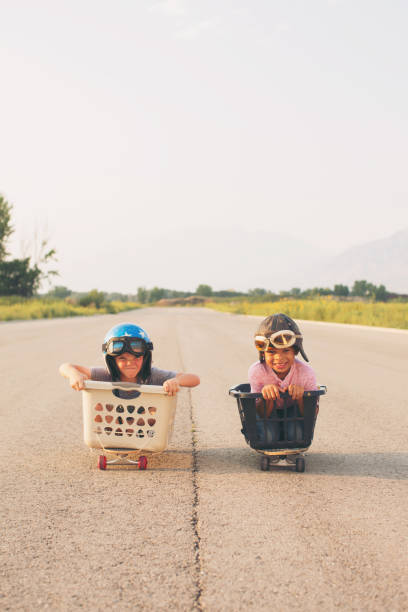 istock Young Boy Basket Racers 879913414