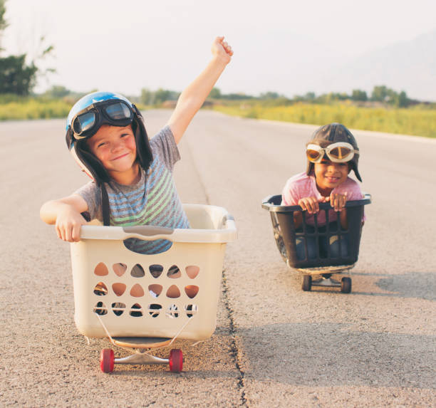 istock Young Boy Basket Racers 879913584