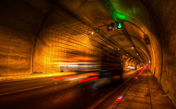 istock Antalya - Turkey. September 04, 2014. Long exposure in tunnel 879917280