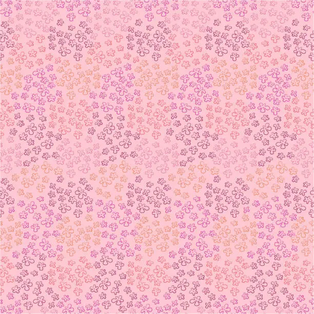 Vector illustration of Small pink flowers pattern