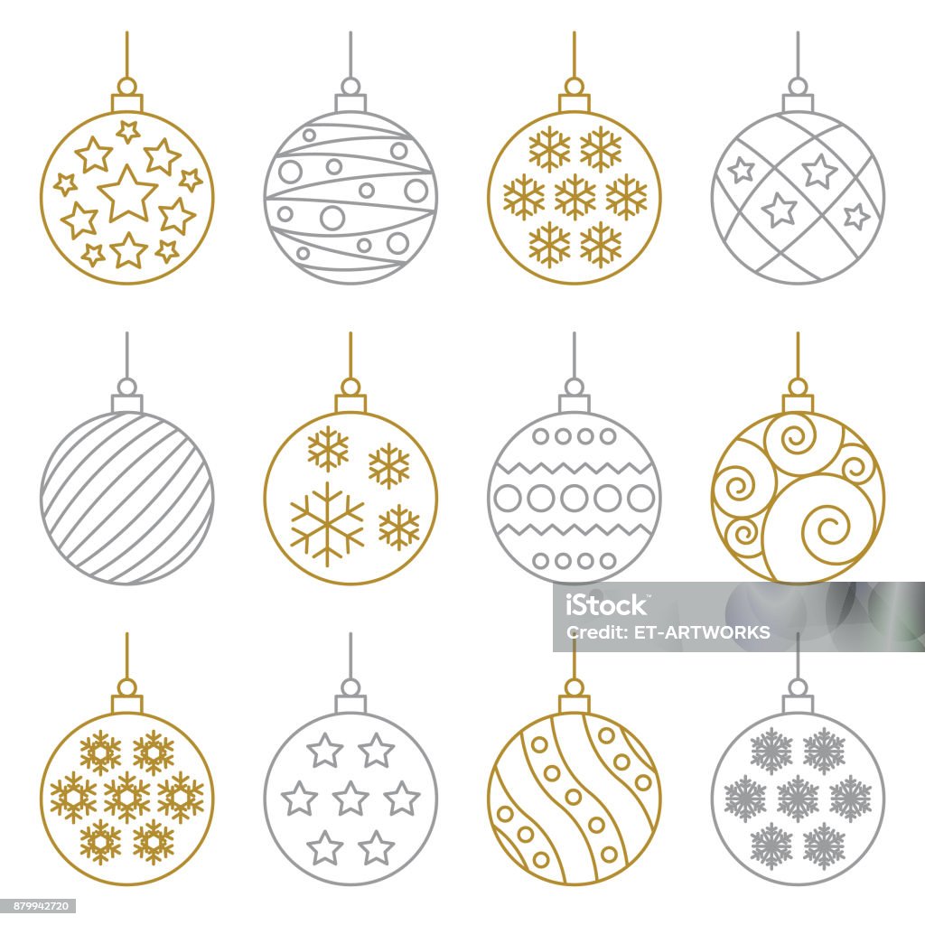 Christmas balls Vector graphic christmas balls . Eps10 vector illustration with layers (removeable) and high resolution jpeg file included (300dpi). Christmas Ornament stock vector