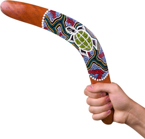 бумеранг. - boomerang souvenir australian culture symbol стоковые фото и изображения