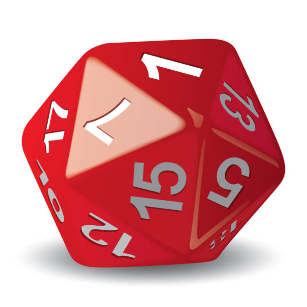 istock Illustration object given of 20 faces red, for role playing game, piece of game. Ideal for catalogs game instructions 879946820