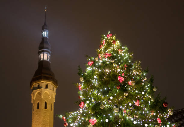 istock Christmas tree at the Town Hall Square. 879950084