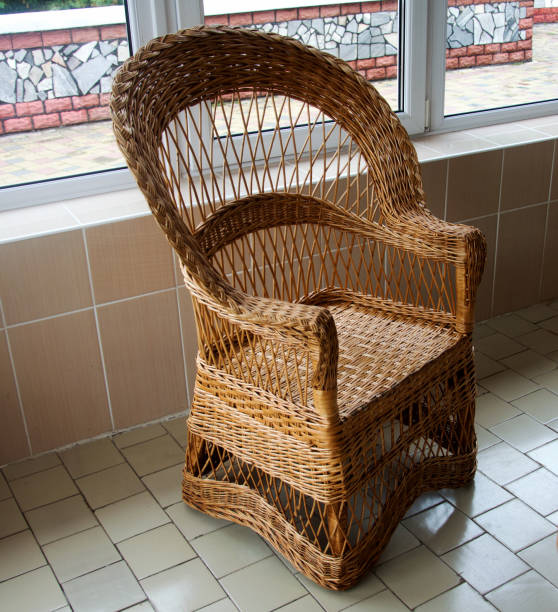 istock Design interior with wicker armchair indoors 879956092
