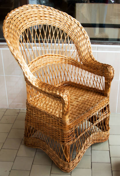 istock Design interior with wicker armchair indoors 879956112