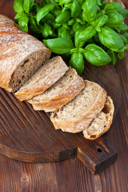 istock Freshly baked traditional  ciabatta bread 879964650