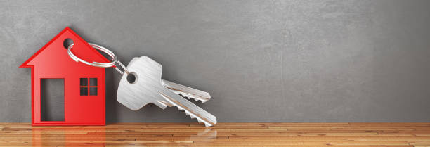 istock Keys of new home, house, render 3d illustration 879981726