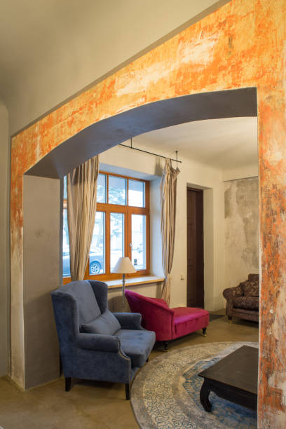 istock The interior of room with artistic arch. 880026190