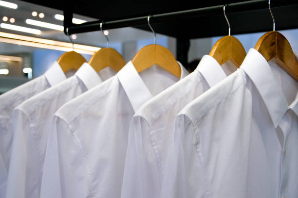 istock Clothes washed are hanging on a hanger. 880034008