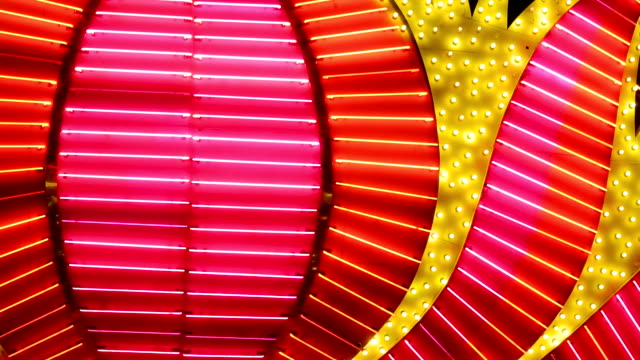 Las Vegas Neon Lights blurred close-up