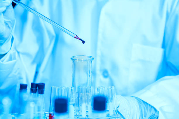istock Scientist with equipment laboratory for science concept. 880109108