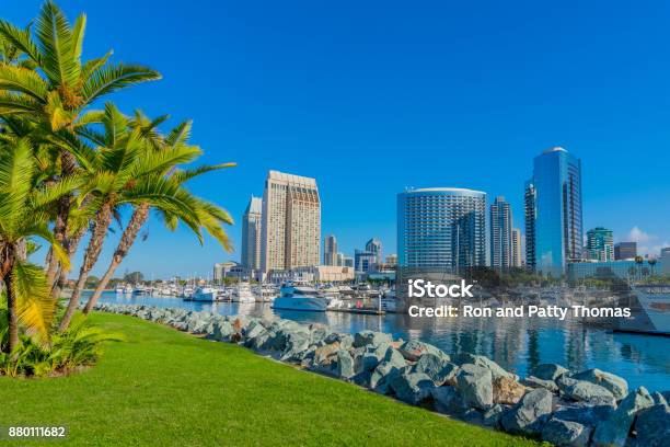 Cityscape With Skyscrapers Of San Diego Skyline Ca Stock Photo - Download Image Now