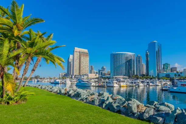 Photo of Cityscape with skyscrapers of San Diego Skyline, Ca