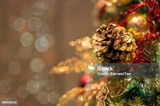 Christmas Background With Christmass Balls Soft Focus Stock Photo - Download Image Now