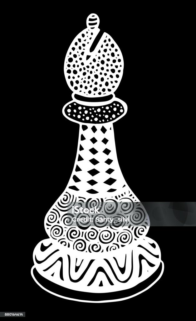 Vetores de Mão Desenho Doodle Desenho Xadrez Bispo Vector A Ilustração Arte  e mais imagens de Bispo - Peça de xadrez - iStock