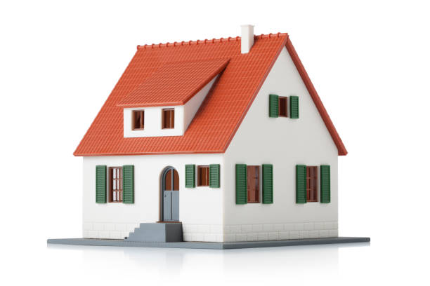 Miniature model house on white background Miniature model house on white background. architectural model house stock pictures, royalty-free photos & images