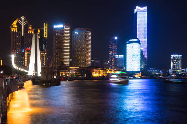 istock Shanghai Pudong night scene 880174900