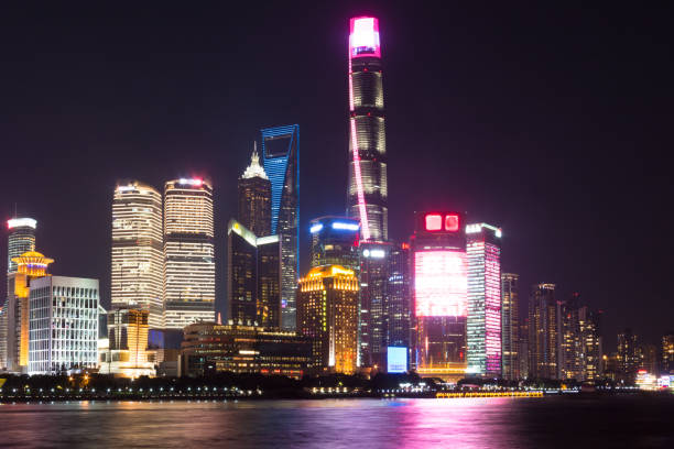 istock Shanghai Pudong night scene 880177306