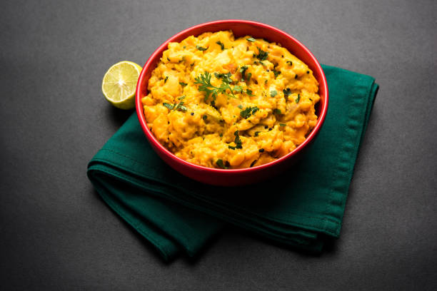 istock Pithla or Pithla Bhakar, popular recipe from Maharashtra 880182854