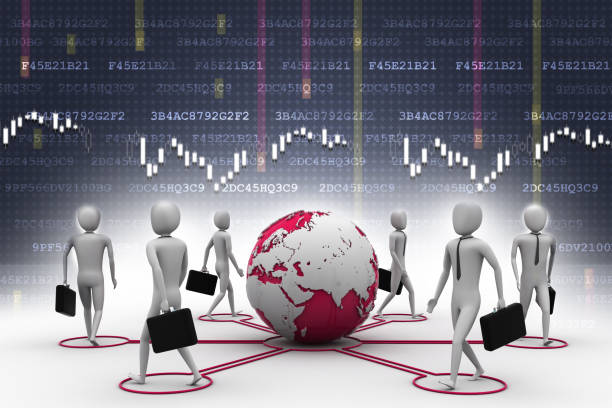 3d businessman persons with Globe Earth