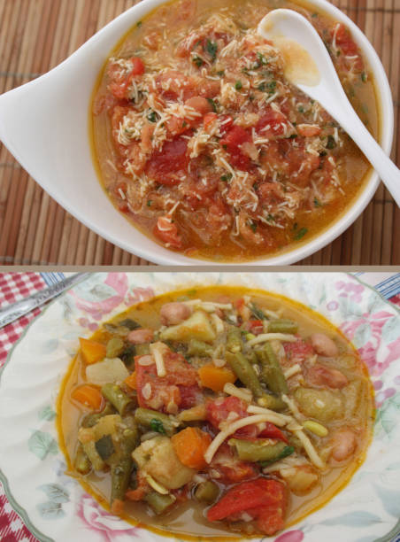 istock Food preparation for a pesto soup 880189808