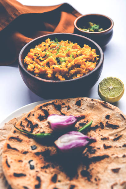 istock Pithla or Pithla Bhakar, popular recipe from Maharashtra 880190302