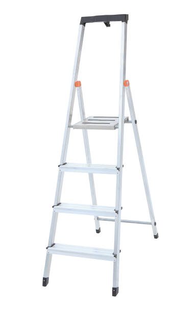istock Aluminum metal step-ladder 880190386