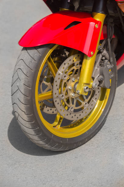 istock wheel of big powerful motorcycle 880192452