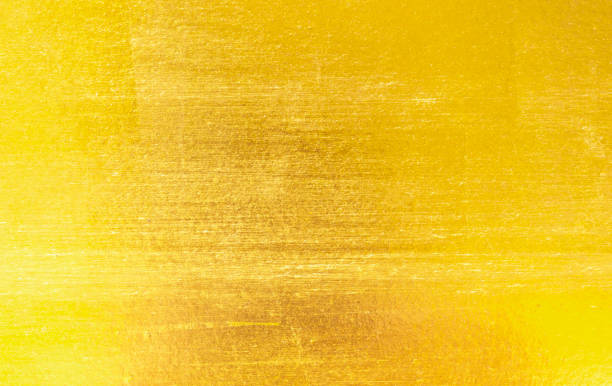 istock Shiny yellow leaf gold foil texture 880200858