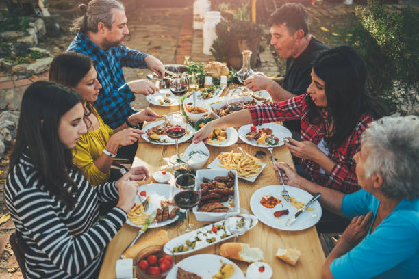 istock Family dining outdoor 880205316