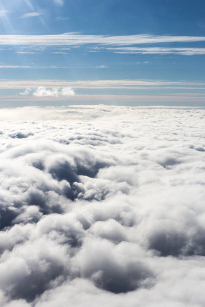 istock Flying above the clouds. view from the airplane 880205496
