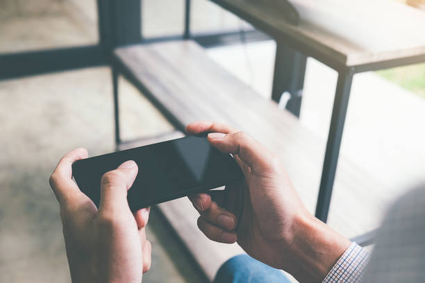 istock Business process photo. Account manager using mobile phone. Typing contemporary smartphone screen. 880210256
