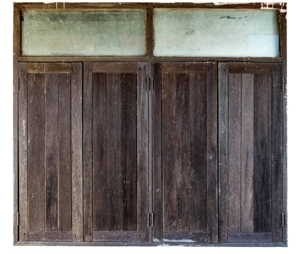 istock Brown wooden window ancient 880213660
