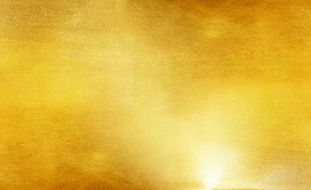 istock Shiny yellow leaf gold foil texture 880230222