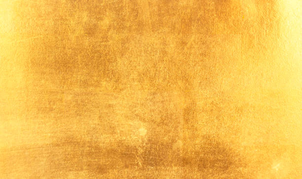 istock Shiny yellow leaf gold foil texture 880236418