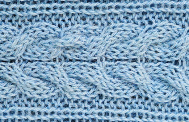 istock Background a texture a knitted woolen of blue color 880239148