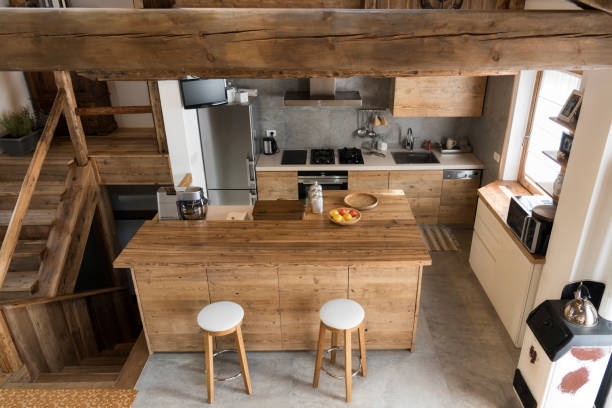 istock wood kitchen in cottage style 880247938
