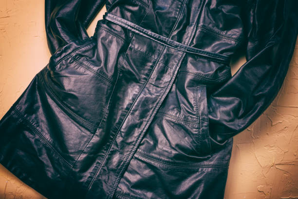 istock Women's leather jacket. The view from the top 880248244