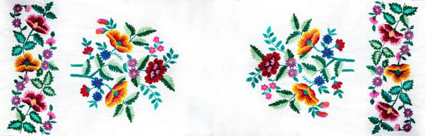 istock Ukrainian folk embroidery, handmade 880271686