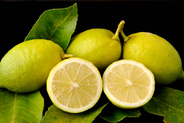 a group of organic lemons"n - fotografia de stock