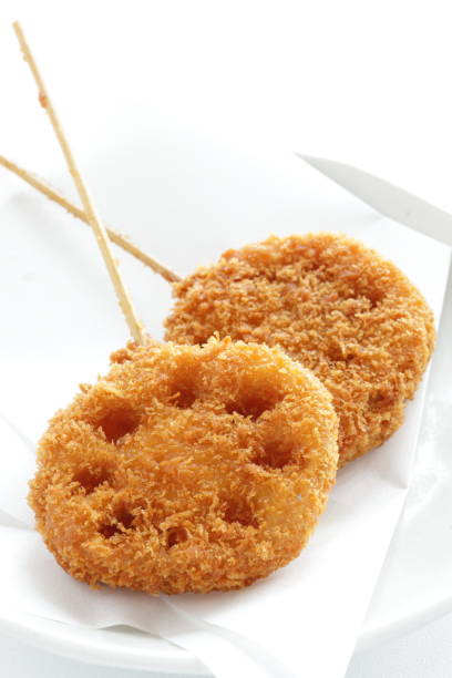 Japnese food, kushiage deep fried with bread crumbs