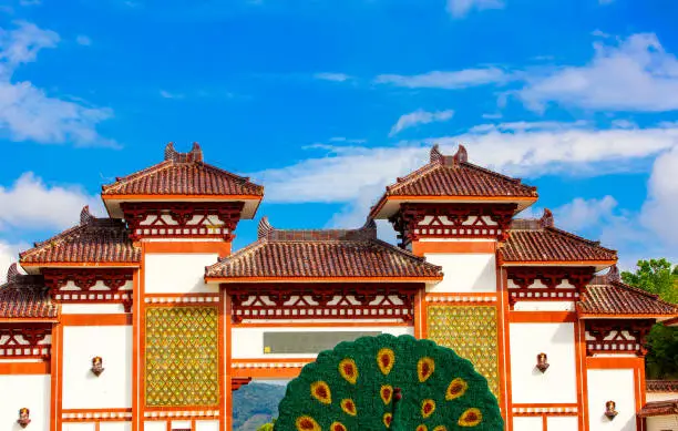 Entrance gate to Nanshan Temple, Sanya, China.