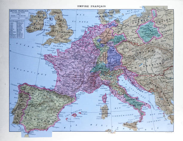 Old map of the French Empire
