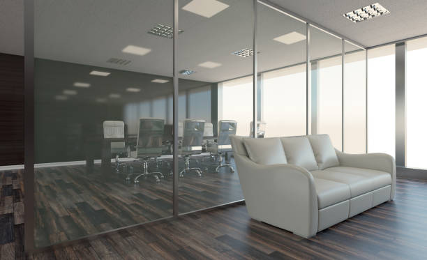 istock Modern office Cabinet. Meeting room. 3D rendering. 880328854