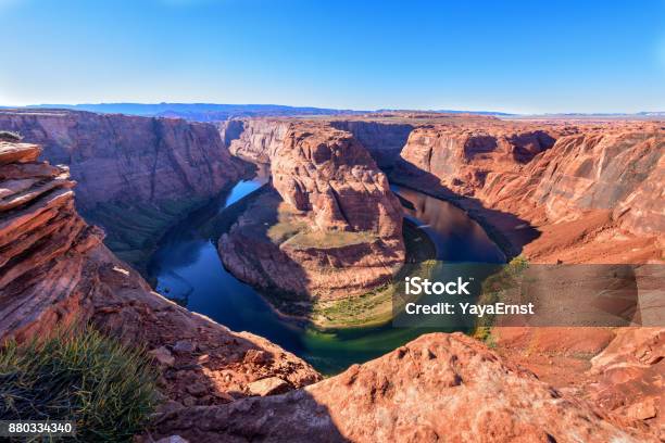 Wide Angle View Horseshoe Bend Colorado River Stock Photo - Download Image Now - Grand Canyon, Grand Canyon National Park, Yellowstone National Park